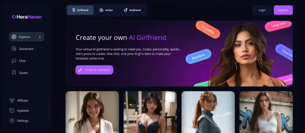 HeraHaven Homepage