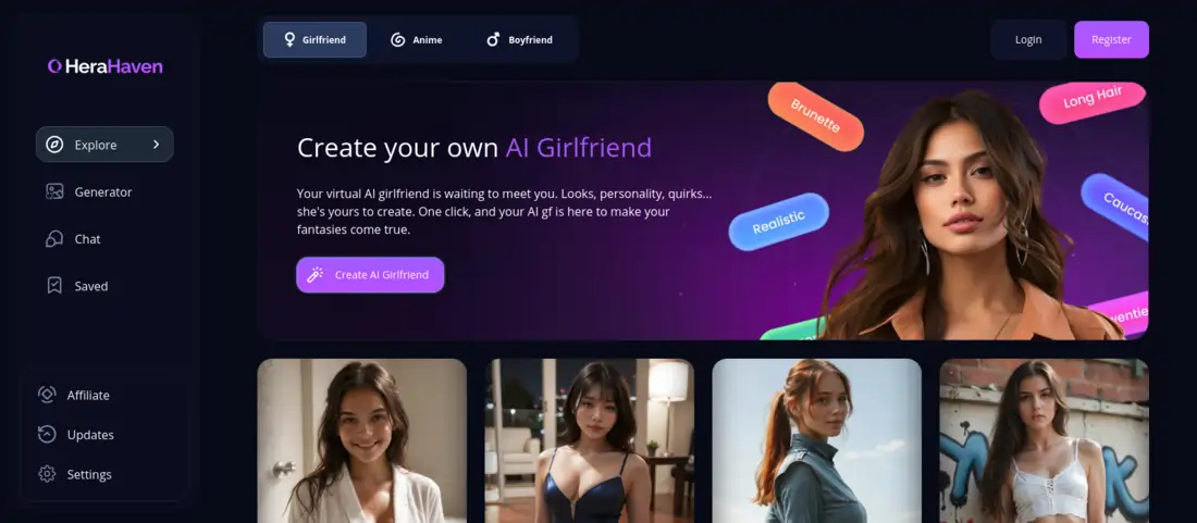 HeraHaven Homepage